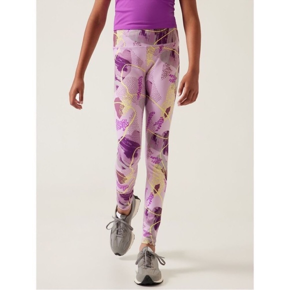 Athleta Girl High Rise Printed Chit Chat Tight 982645 Size XL NWT - Picture 1 of 7